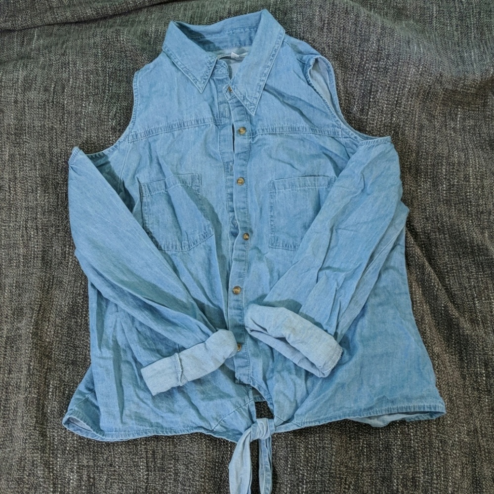 Charlotte Russe button down denim shirt